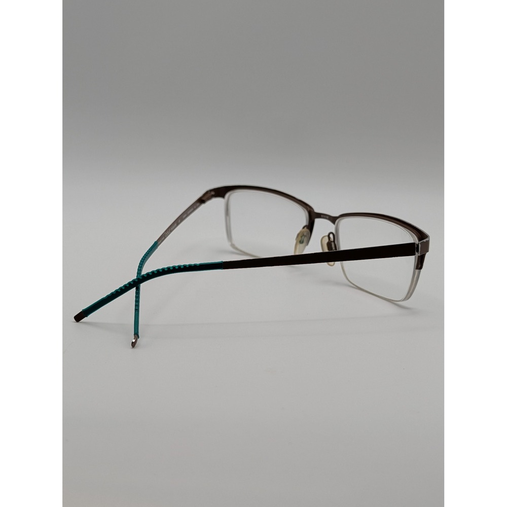 Cole Haan Zerogrand CH4014 Half Rim Eyeglass Frames Brown Teal 51-18-140